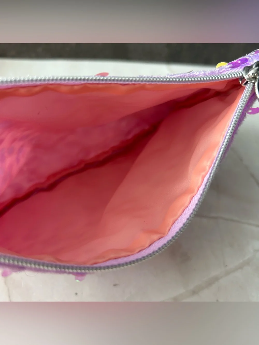 ipsy Purple Sequin Makeup Pouch